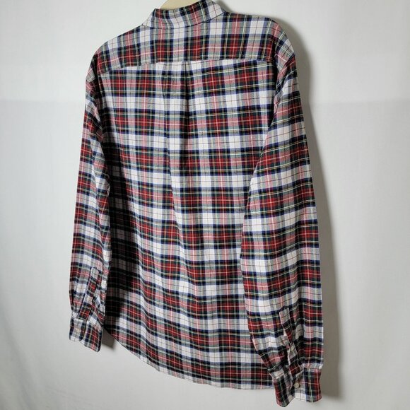 J.Crew The Broken In Oxford Cotton Outdoor Plaid Long Sleeve Button Up Shirt XL - Picture 6 of 10